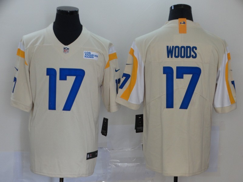 Men's Los Angeles Rams Robert Woods #17 Beige Jersey